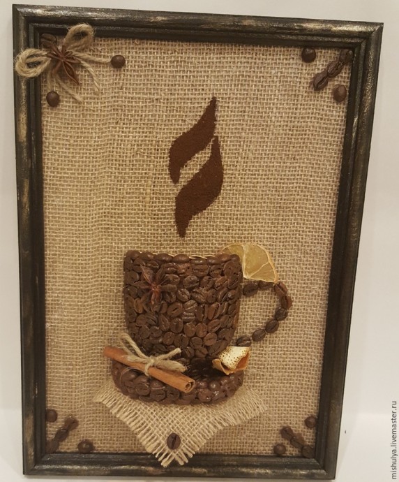 Создаем кофейное панно Создаем кофейное панно