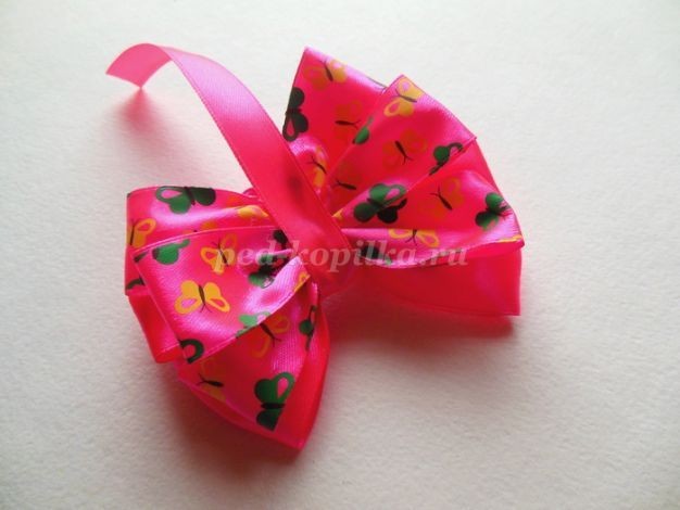 Бантики из атласной ленты: часть 3