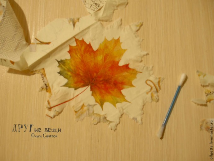 Декорирование панно "Счастливая осень": часть 2