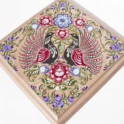 Городецкие птицы в смешанной технике: часть 1