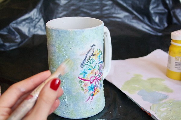 ​Преображаем пивную кружку в чудесную вазочку: часть 2