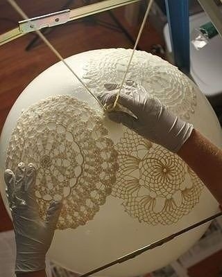 Абажур из кружев