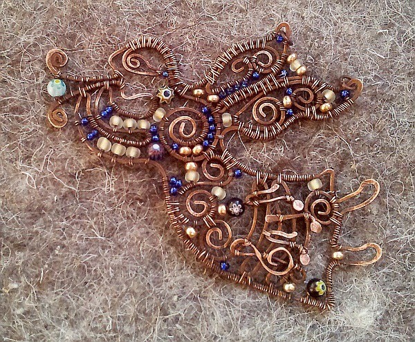 Делаем из медной проволоки ангела с трубой: часть 4