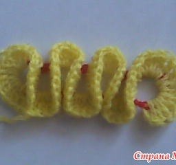 Как связать рюш крючком