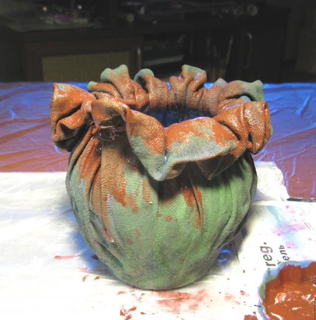 ​Кашпо-горшочек из ткани: часть 2