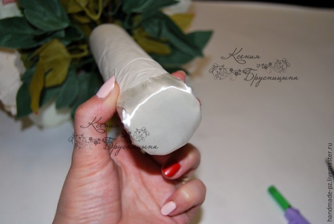 Делаем из искусственных пионов нежный букет невесты