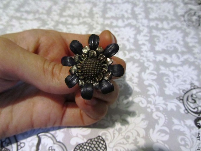 Имитация цветка под железо
