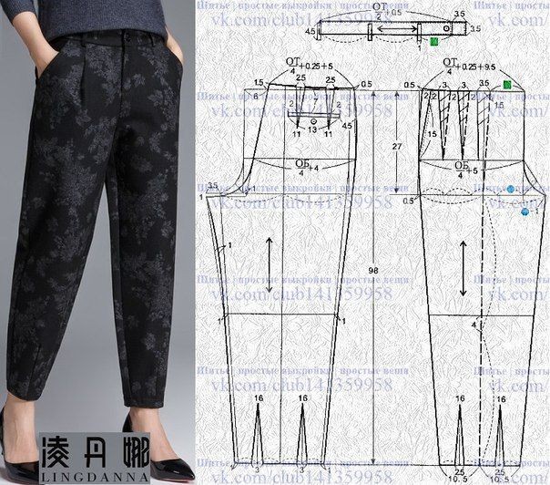 Моделирование необычных вариантов брюк