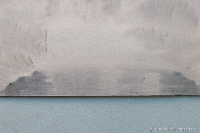 Пишем маслом миниатюру "Зимняя сказка": часть 1 Пишем маслом миниатюру "Зимняя сказка": часть 1