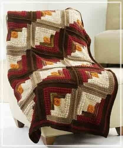​Пледы в стиле пэчворк из остатков пряжи