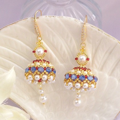 Рождественские колокольчики: серьги "Джумки"