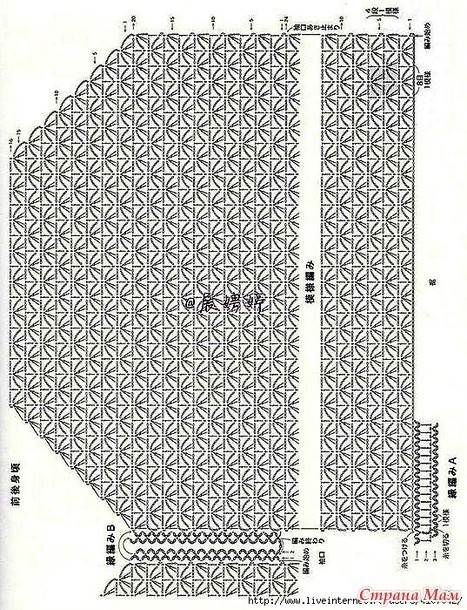 ​Ажурный топ крючком