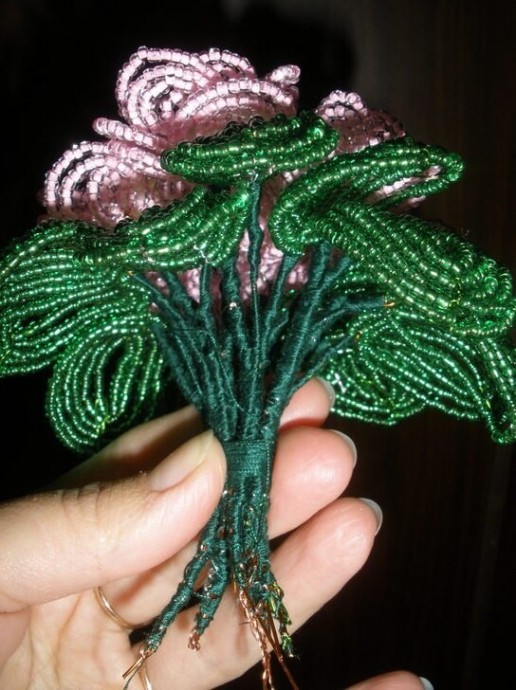 ​Букет цветов из бисера