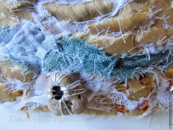 Делаем текстильное колье в технике крейзи: часть 3