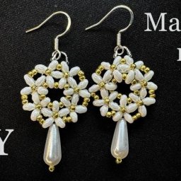 Комплект украшений из бисера twin с двумя отверстиями