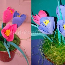 Крокусы из фоамирана: часть 1