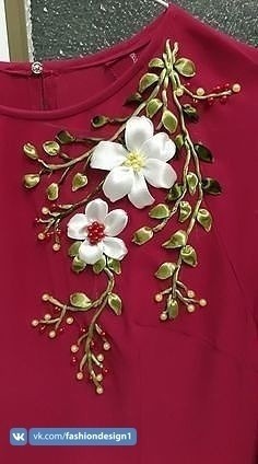 ​Примеры вышивки лентами