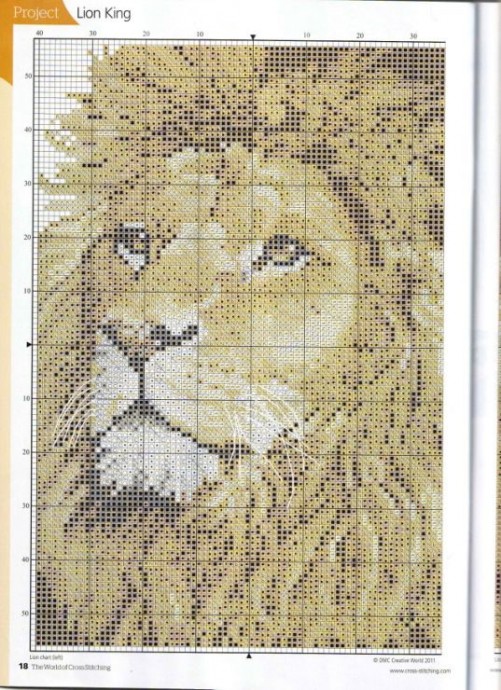 ​Вышиваем львов