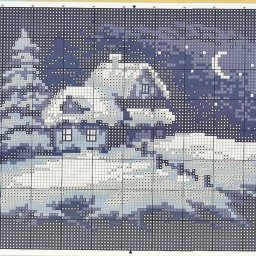 ​Вышиваем зимние картины: часть 3