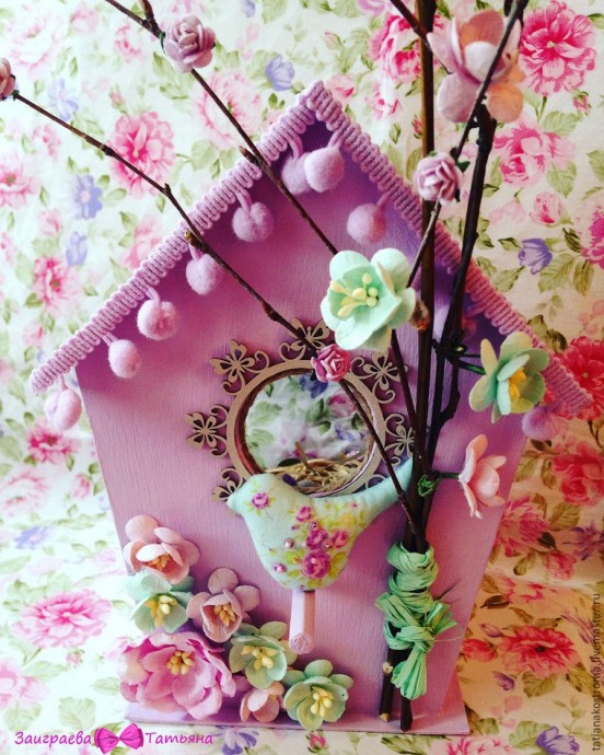 Делаем декоративный скворечник с гнездом и птичкой: часть 3 Делаем декоративный скворечник с гнездом и птичкой: часть 3