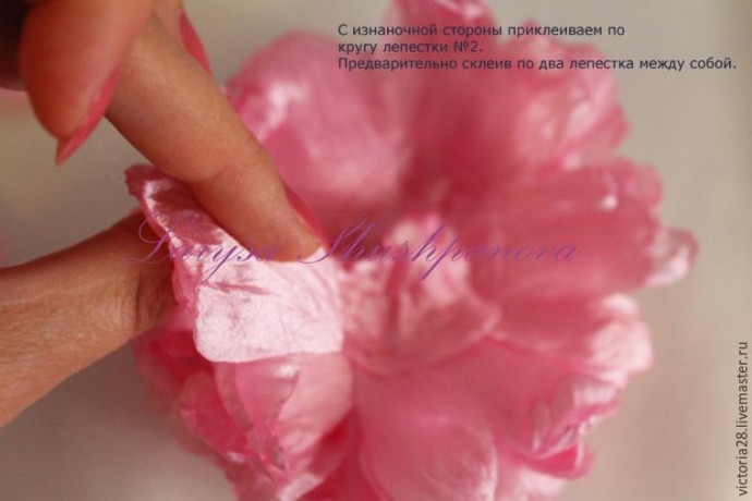 Создание пышного роскошного пиона: часть 5