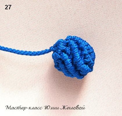 Плетём шарик в технике макраме