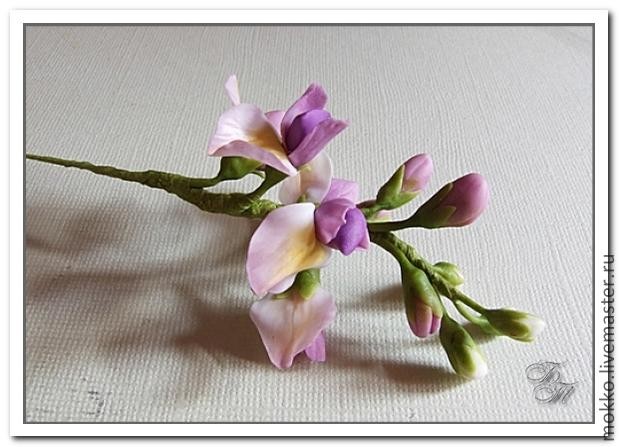 Лепка глицинии из полимерной глины: часть 5