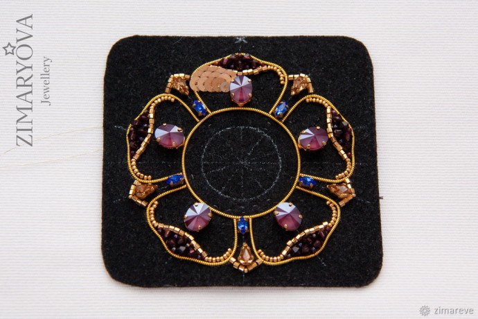 Мастерим брошь-цветок "Flower of the Universe": часть 1