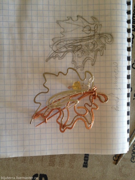 Создание броши "Осенняя симфония": часть 3