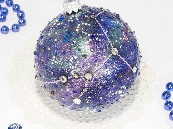 ​Декорируем елочный шар "Созвездие Тельца (Быка)": мастер-класс, часть 3