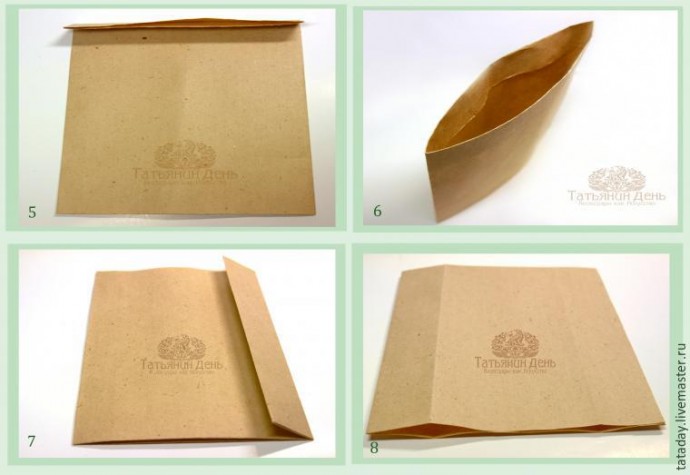 ​Делаем новогодний крафт-пакет с биркой-поздравлением: часть 1