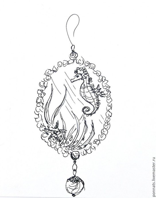 Изготавливаем текстильные серьги с вышивкой и лепкой "Гиппокампус": часть 1 Изготавливаем текстильные серьги с вышивкой и лепкой "Гиппокампус": часть 1