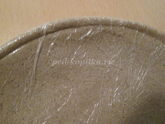 Тарелка с веточкой рябины из опилок: часть 2 Тарелка с веточкой рябины из опилок: часть 2