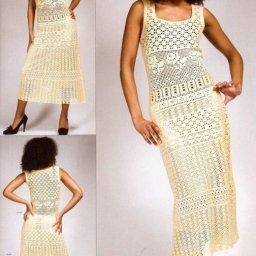 ​Платье в технике филе