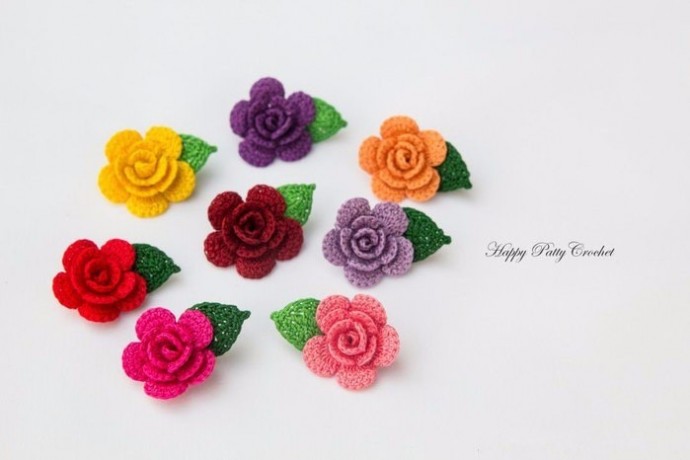 Розочки крючком