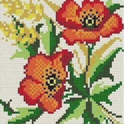 Весенние цветы для вышивки