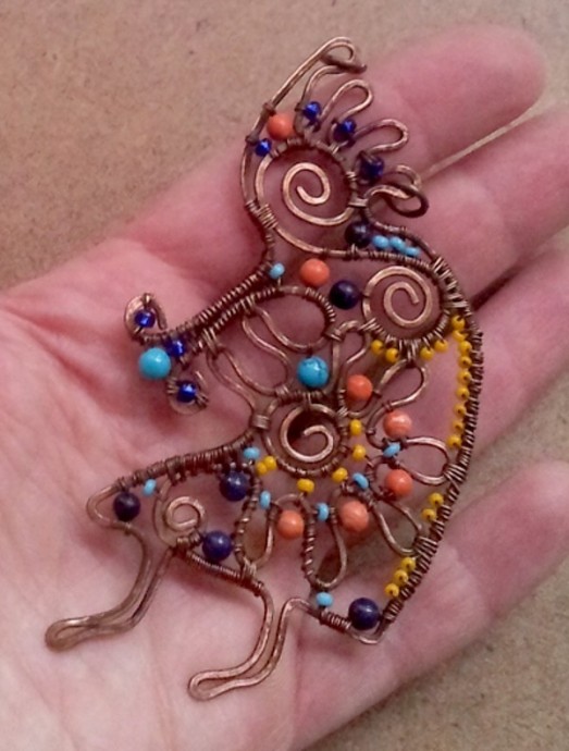 Делаем из медной проволоки ангела с трубой: часть 4