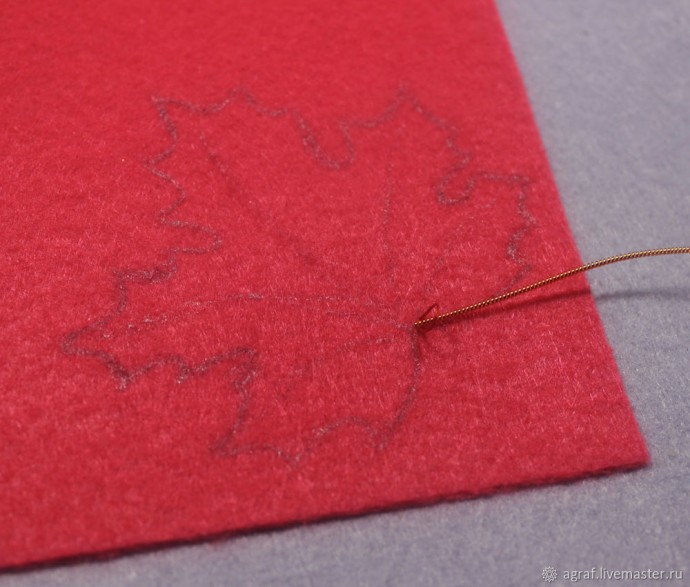 Создаем брошь в виде кленового листика: часть 1