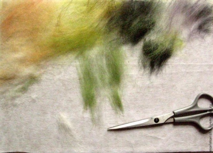 Создаем картину из шерсти "Амарилисы": часть 1