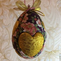 Создаем декоративное яйцо-подвес с сердечками в технике "кимекоми"