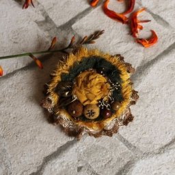 Мастерим брошь "Бабье лето"