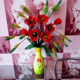 ​Тюльпаны из бисера