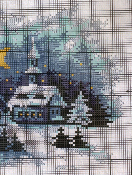 Вышиваем зимние пейзажи: часть 5