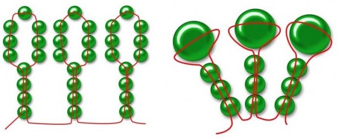 Зеленый цветок из бисера