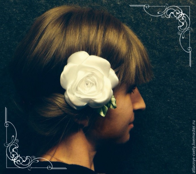 ​Делаем атласную розу: часть 2