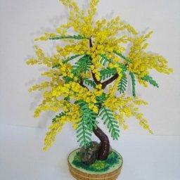 Мимоза из бисера