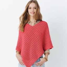 Вязаные накидки-пончо