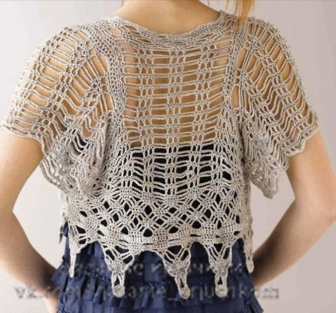 Необычное ажурное болеро Необычное ажурное болеро
