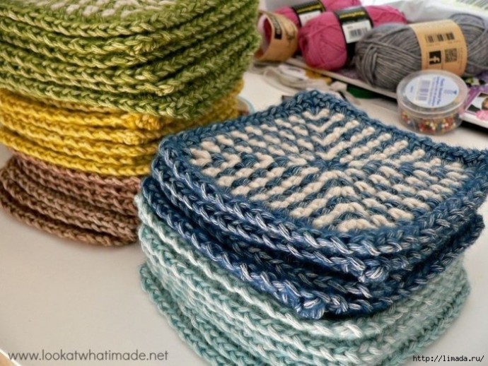 Плед из квадратов, связанных крючком Плед из квадратов, связанных крючком