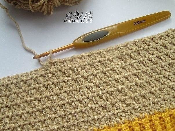 Плотный узор крючком